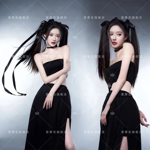 新款影楼主题肖像拍照服装甜酷少女室内简约纯欲风艺术照摄影服装