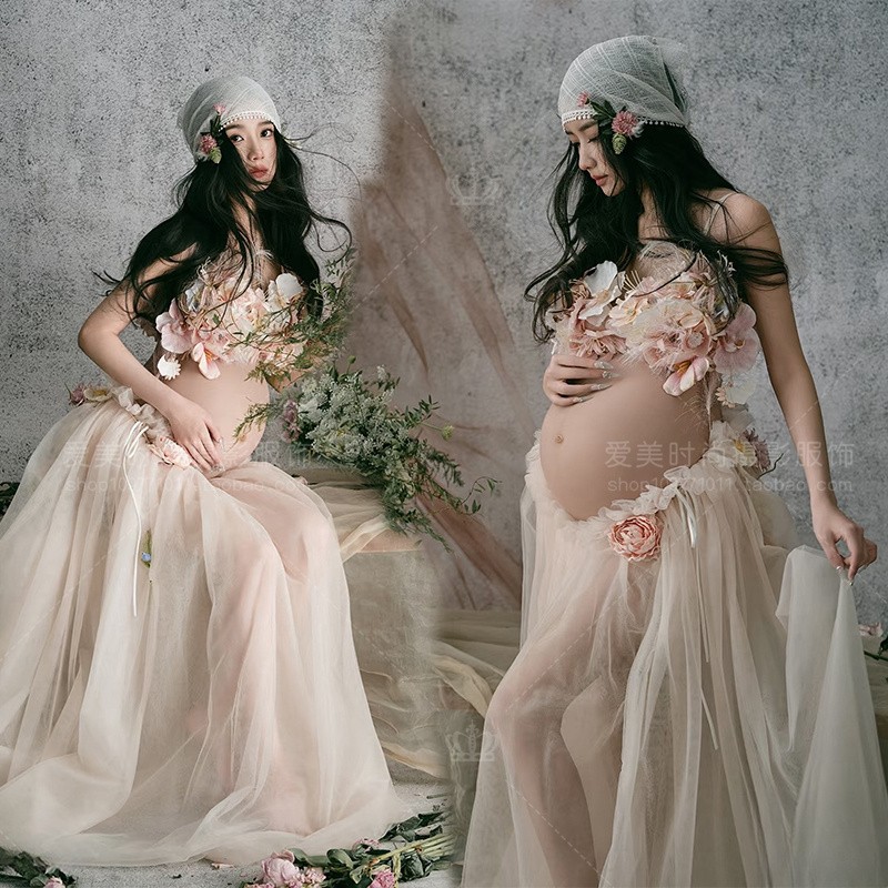 复古油画主题写真法式影楼温柔孕妈咪新款艺术照写真拍照服装摄影