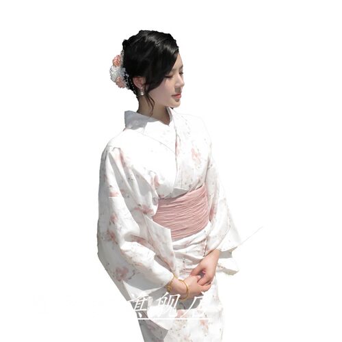 日式花色和风浴衣摄影写真新款和服女改良版复古风连衣裙神明少女