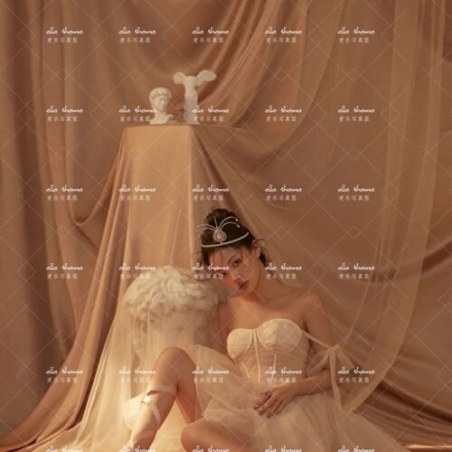 2021新款性感唯美私房浴室写真影楼拍摄服装公主蕾丝天鹅芭蕾蓬裙
