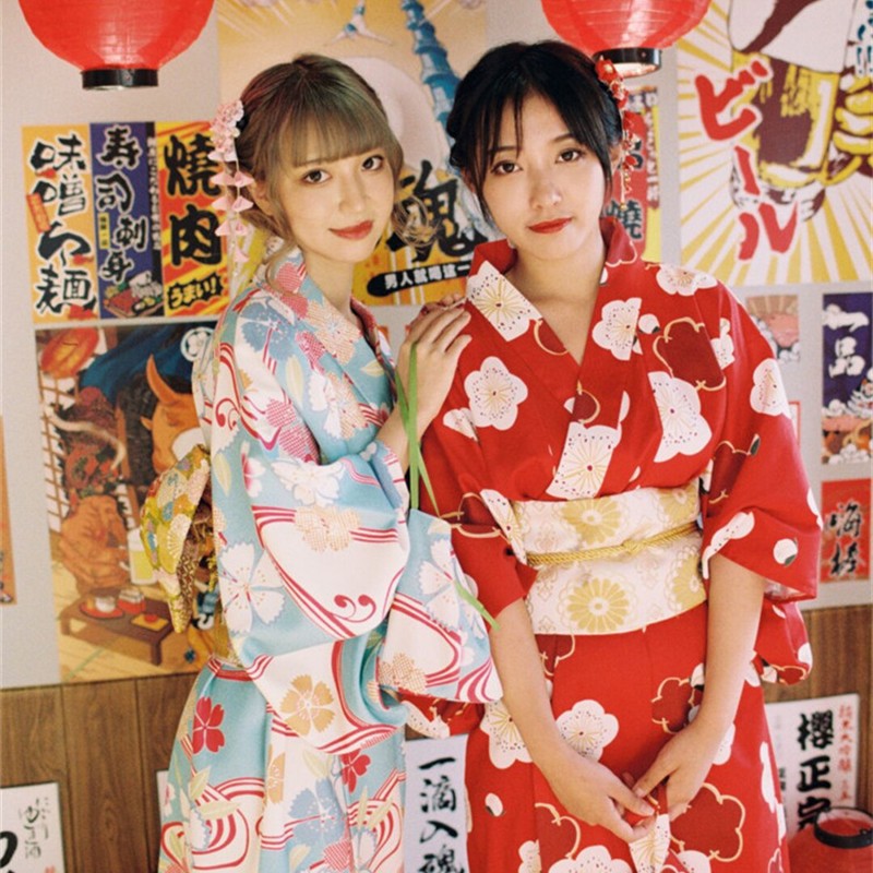 日式和服连衣裙复古正装 外景摄影服 闺蜜主题拍照服日料店打卡