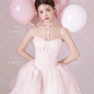 韩系画报风生日主题写真个性 影楼新款 甜美芭蕾少女艺术照摄影服饰
