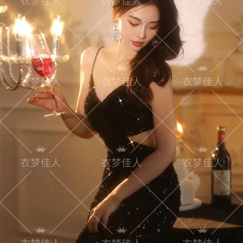 影楼新款女明星气质千金韩系高级清冷感少女肖像艺术照写真服装