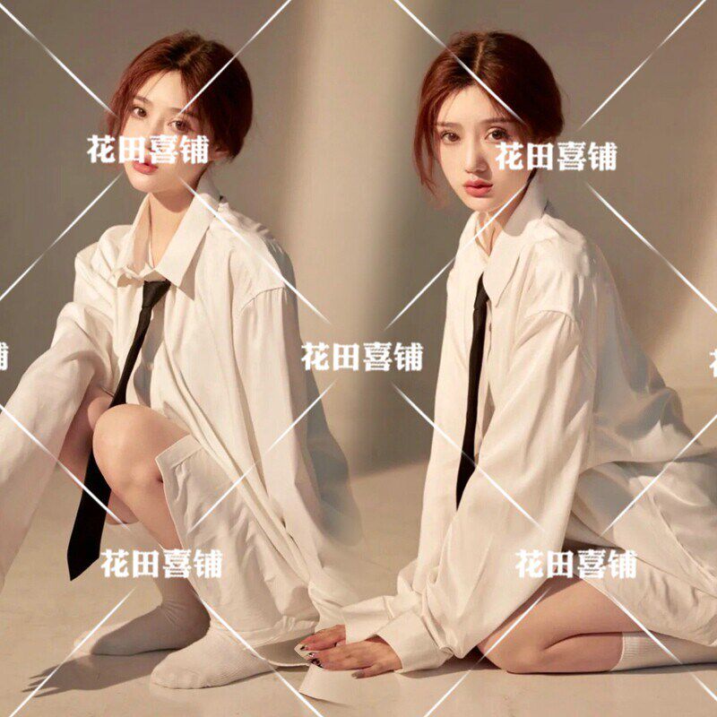 私房照性感白衬衫写真服装 适合影楼工作室拍摄 少女艺术照主题