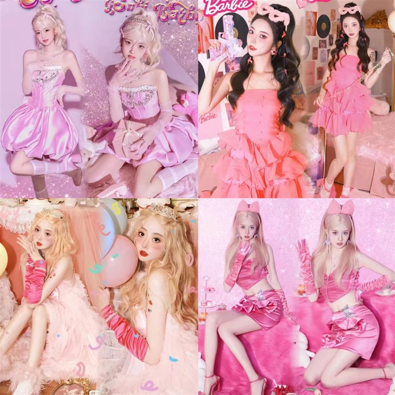真人芭比COS少女写真服装 时尚生日公主风艺术照摄影夜店舞台演出