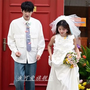 主题拍照写真个人韩系小清新甜美画报风艺术照摄影服装 影楼新款 影