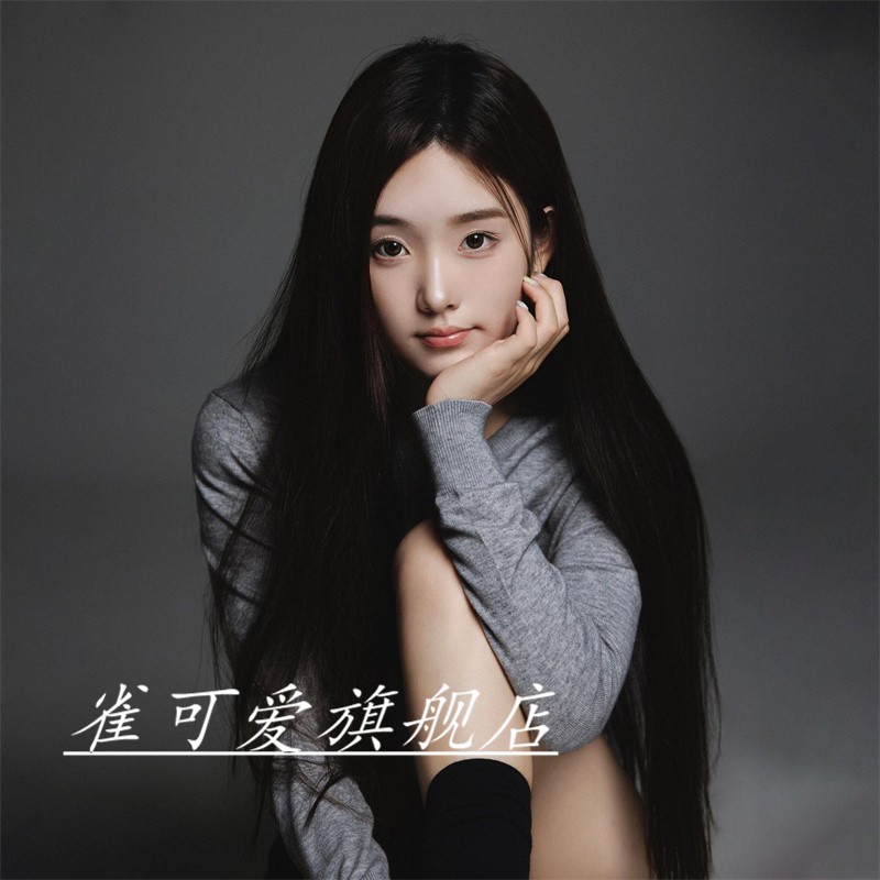 新款影楼韩系纯欲慵懒风主题式摄影服灰色肖像连体毛衣艺术照服装