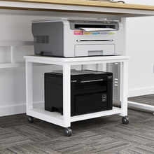 简约打印机置物架落地双层办公室桌下可移动带轮架子a3复印机底座