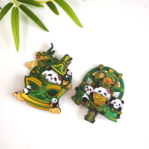 成都文创熊猫变脸花花冰箱贴