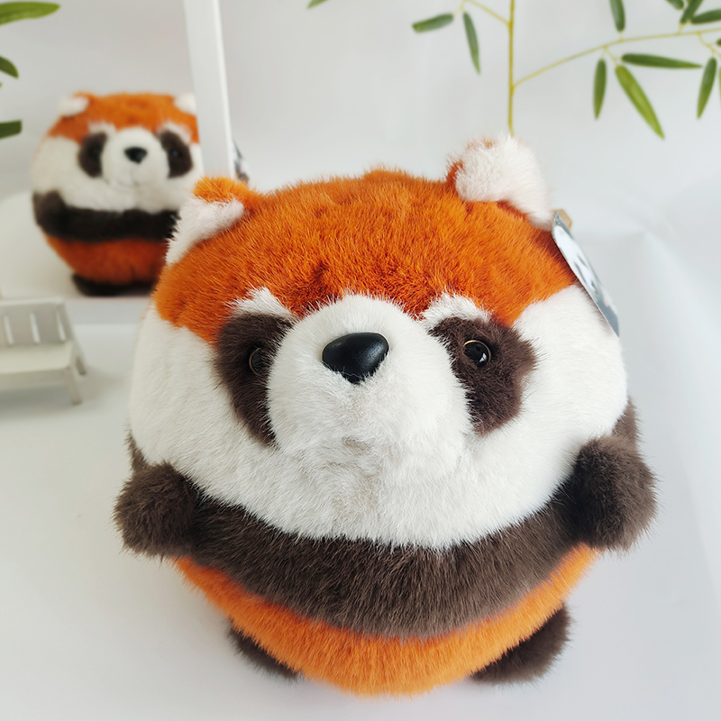 可爱仿真水貂毛圆球公仔