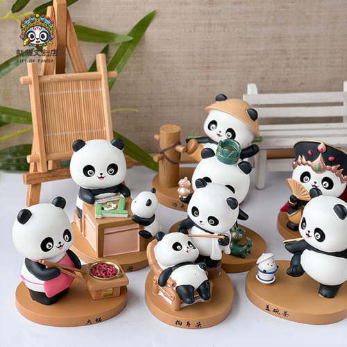 成都特色民俗熊猫摆件
