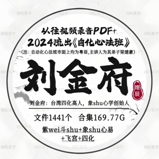 刘金府台湾2024年自化心法班亲传弟子梁剑豪视频录音pdf视频教程