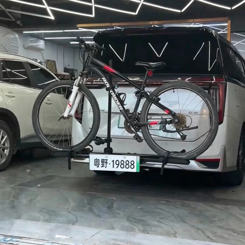 适用于E9M8加装后挂拓展自行车架户外骑行单车背托承载架 可载2辆