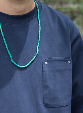 LABSTORE 重磅日系复古基础款口袋长袖T恤通勤百搭休闲宽松圆领