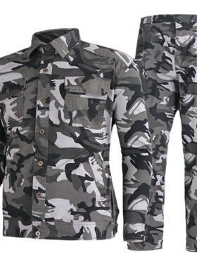 纯棉迷彩服男套装春夏秋新式军迷工装学生教官训作劳保工作CS衣服