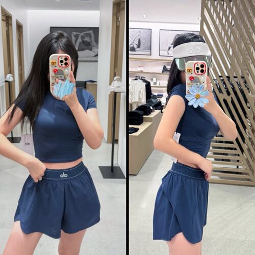 高腰速干防走光瑜伽跑步短裤女