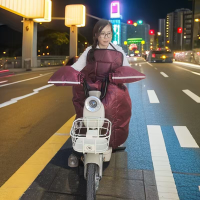 冬天分体式挡风被加厚保暖加绒通用便捷御寒电动车三轮车