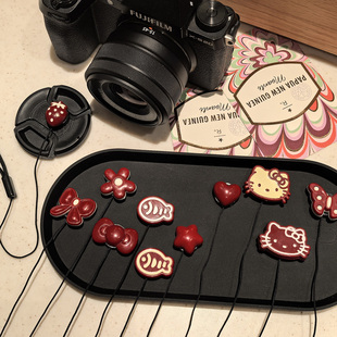 适用于相机镜头盖防丢绳zve10佳能r50富士XS20XT50xt30二代热靴盖