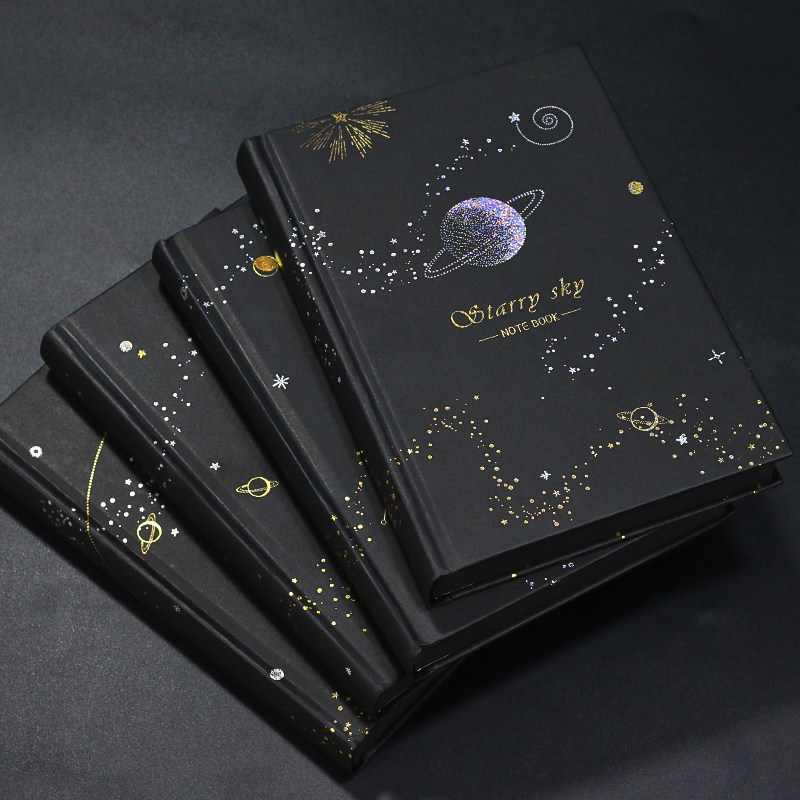 Unleash Creativity: All-Black Page Notebook for Starry Thoughts - Product image 3
