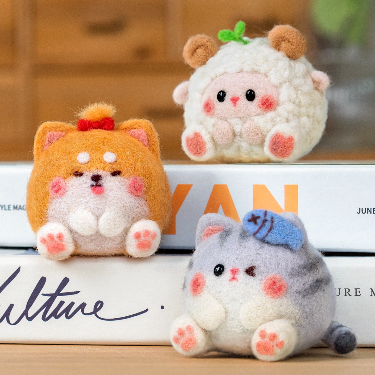 羊毛毡戳戳乐DIY材料包玩偶挂件
