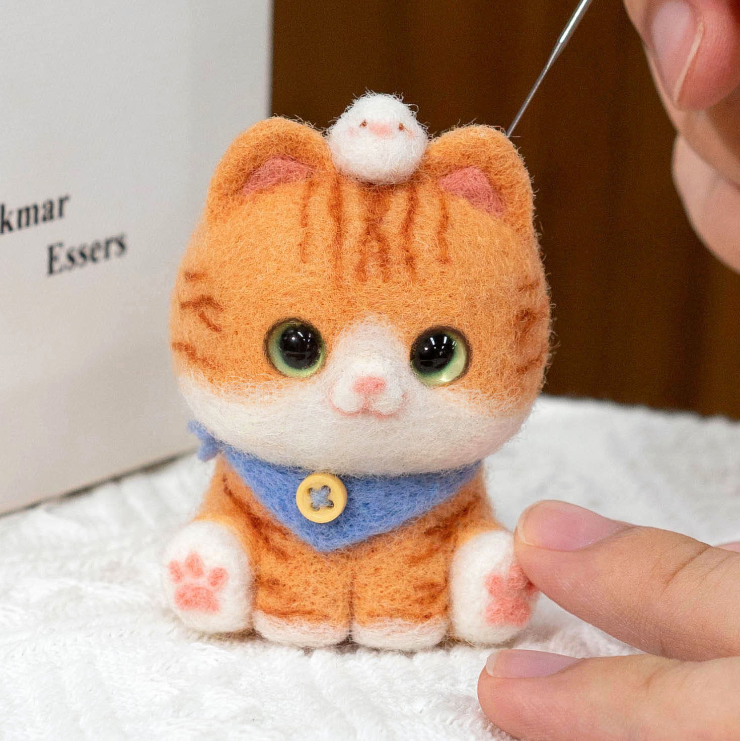 羊毛毡戳戳乐diy材料包情侣自制生日礼物手工小猫玩偶钥匙扣挂件