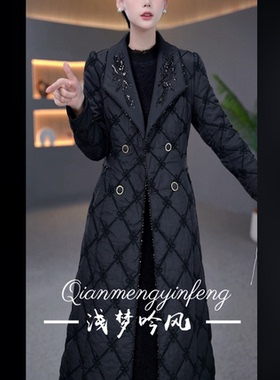 DBF-25B558YR 新款气质保暖套装加厚时尚优雅显瘦大衣连衣裙M-5XL