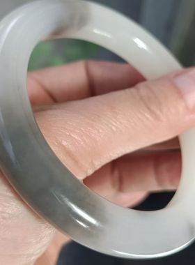 十三年老店推荐和田玉烟紫平安镯密度高油润起胶细糯厚庄飘花仙气