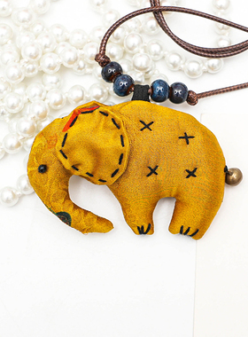 小吉象项链香云纱真丝