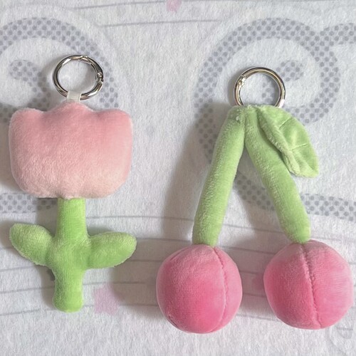 【郁金香+樱桃】挂件组合 原创少女心包包挂件书包挂饰百搭钥匙扣