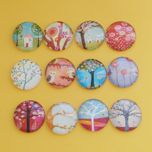 十个包邮 水晶创意玻璃冰箱贴 时光宝石磁贴美丽的树 便利贴