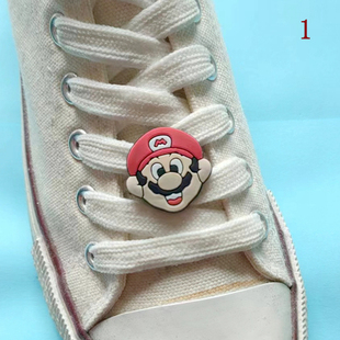 带鞋 饰配件 超级玛丽运动鞋 上装 花鞋 扣鞋 鞋 白板鞋 球鞋 包邮 10个