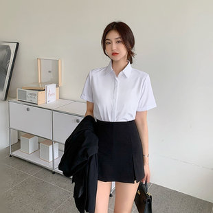 女短袖 衬衣OL 夏季 长袖 2024新款 上衣职业女装 工作服正装 白衬衫 韩版
