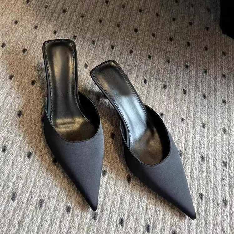 凉鞋包头穆勒女鞋尖头后空单鞋