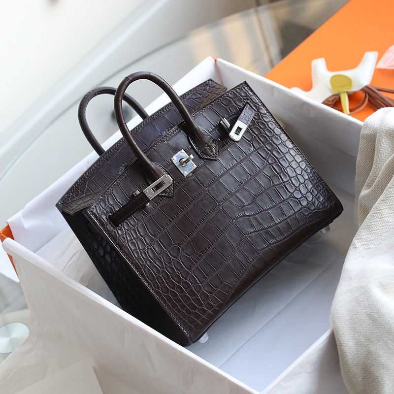 手工定制铂金包20cm 外缝 46 ebene 乌木色