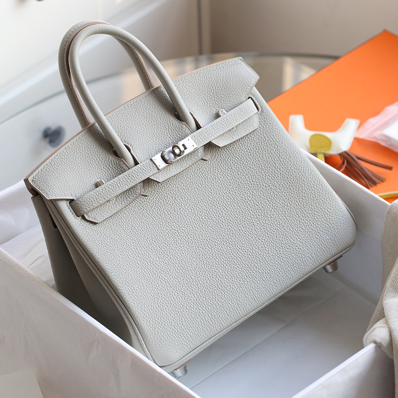 全手缝铂金包 birkin25togo 珍珠灰