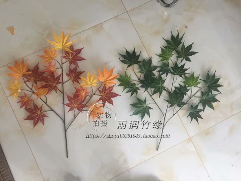 仿真红枫叶枫树叶工程装饰假树叶过胶叶子银杏叶秋季绿植梧桐叶