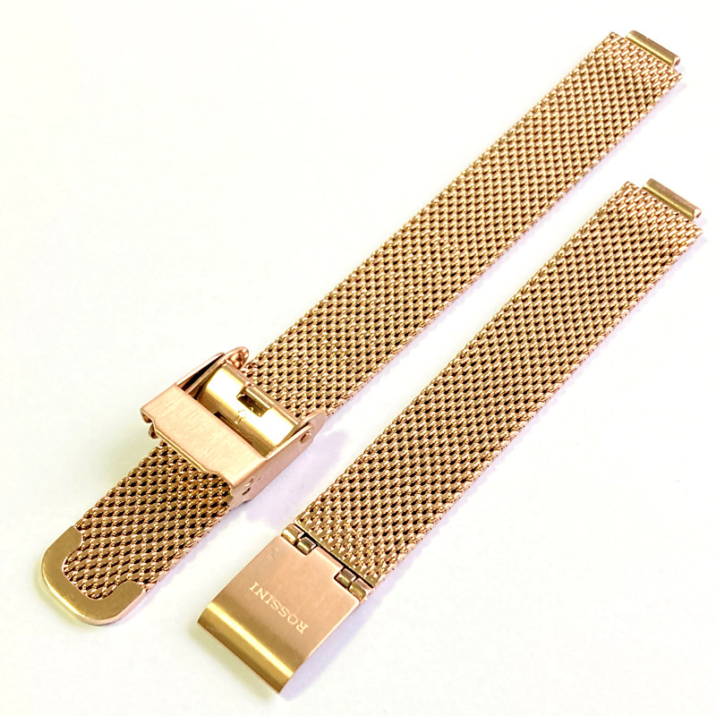 罗西尼6842女表原装正品表带精钢编织钢带原厂专柜女款表链