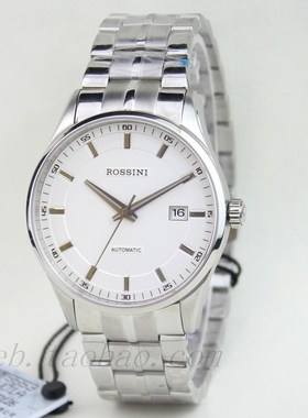 手表男士罗西尼5553正品50防水 5553W01A男式商务自动机械表