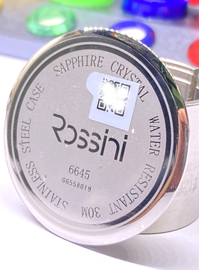 罗西尼表6645原装正品男款后盖防水精钢表6646女表壳原厂密封底盖