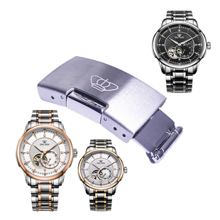 天王表扣GS5739原装原厂弧形5739单键折叠扣GS5739S精钢带扣正品