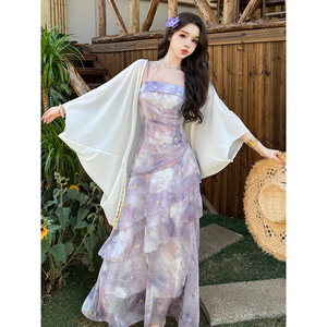 2026新款连衣裙甜美荷叶边吊带裙高人气女士时尚百搭超仙裙子约会