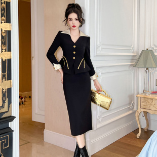 上衣搭配御姐风气质干练女装又a又飒高级感小香风职业西装套装V领