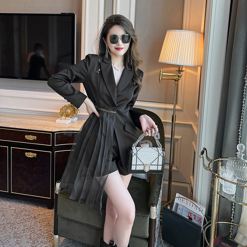 2026秋季新款气质女西装领收腰显瘦连衣裙短款两件套时尚百搭外套,女装/女士精品,时尚套装,淘宝优惠券,粉丝福利购,淘宝优惠卷