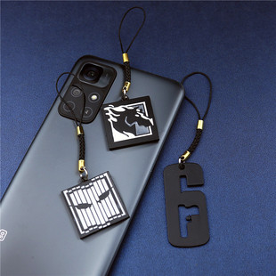 彩虹六号手机挂绳U盘挂件游戏周边金属钥匙扣包包饰品男女R6干员