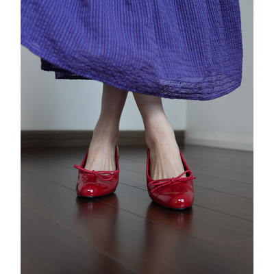 Fermina蝴蝶结低跟舒适豆豆鞋