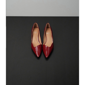 中跟上班鞋 Fermina尖头浅口红色高跟鞋 女细跟简约通勤风黑色单鞋