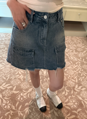 Scout搭配好能手 夏日Chao实用莱赛尔水洗牛仔短裙女夏季高腰裙子