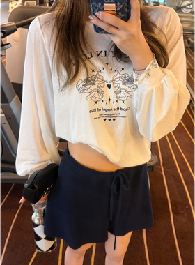 Scout 糯叽叽超舒适休闲轻薄华夫格遛弯儿松紧腰宽松直筒短裤裙女