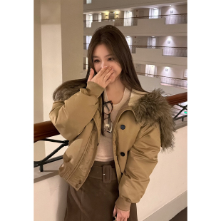 大翻领连帽狐狸毛皮草90白鸭绒羽绒服女冬季 Scout 雪国派克