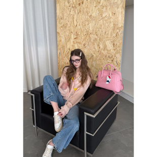 上衣 柔雾镂空马海毛手工编织花朵毛衣女V领开衫 Scout 玛德琳花园